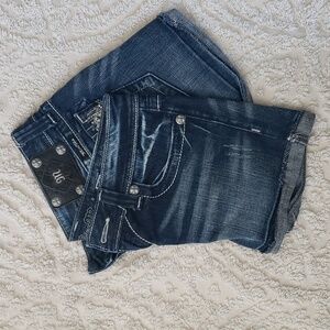 Women's Miss Me Denim Shorts With BoHo Detail